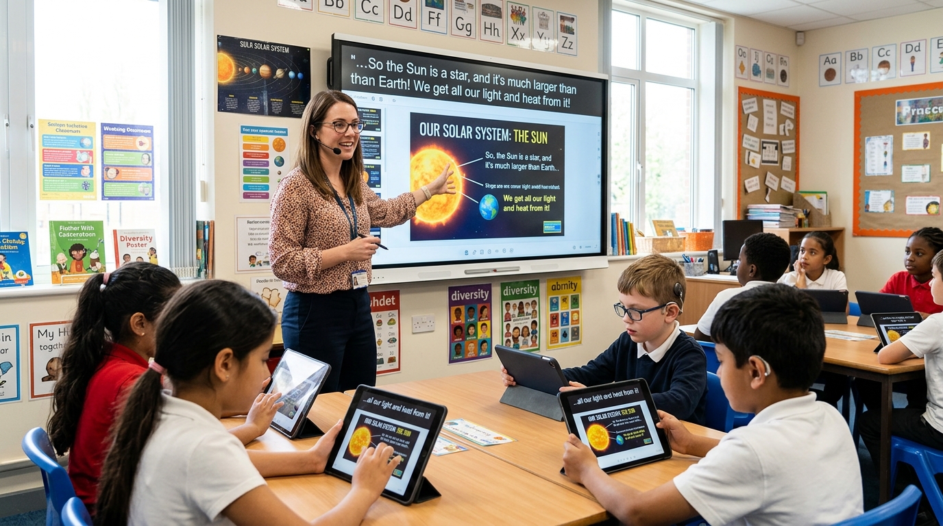 Live Speech Captions in Classroom